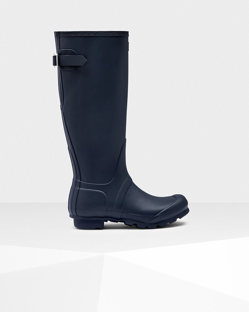 Women Hunter Original Back Adjustable | Tall Rain Boots Navy | NZ-80425-WSJL